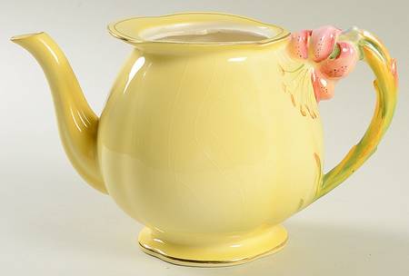 Tiger Lily Yellow Teapot No Lid