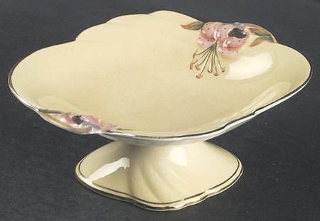 Tiger Lily Yellow Round Compote (Height X Width)