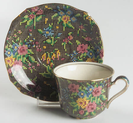 Victorian Flat Cup & Saucer Set