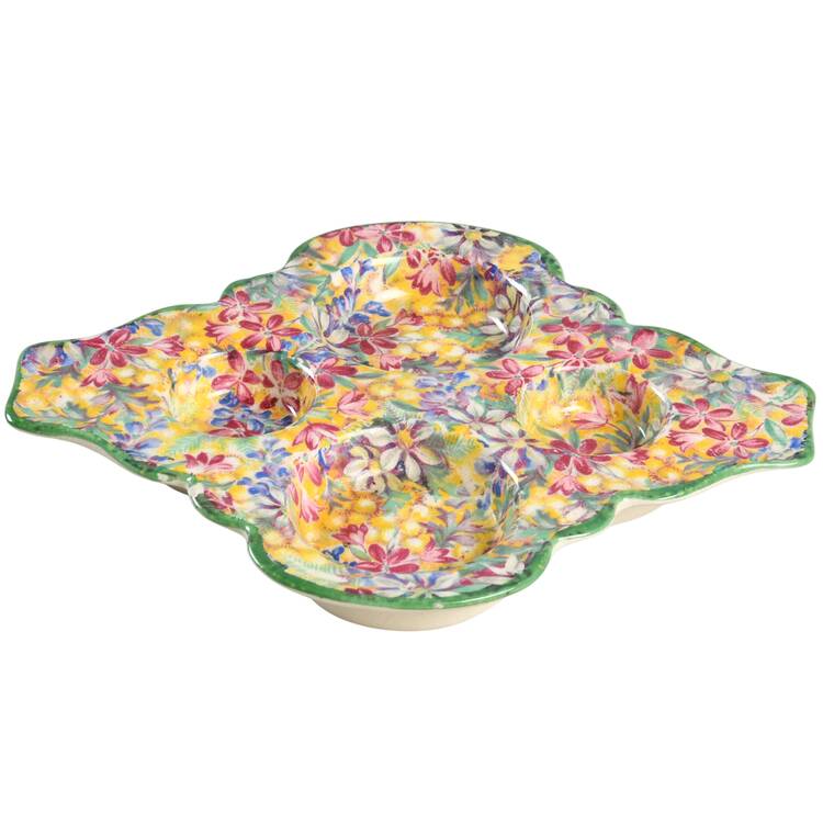 Wild Flowers 4-Piece Egg Cruet, Tray Only
