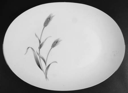 Autumn Wheat 14" Oval Serving Platter