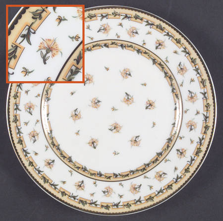 Bougainville Yellow Salad Plate