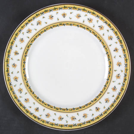 Bougainville Yellow Large Dinner Plate