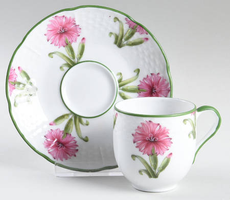 Villandry (Legumes Fleurs Fruits Vegetables) Flat Demitasse Cup & Saucer Set