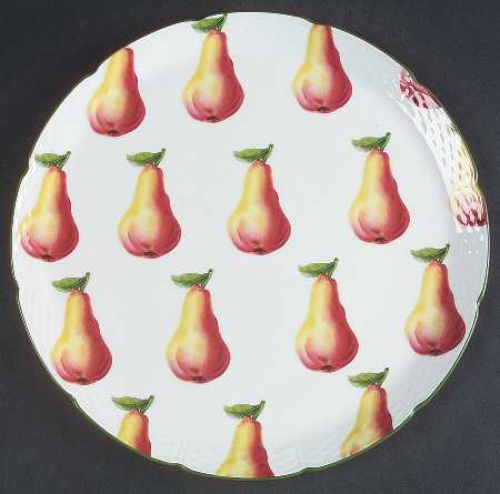 Villandry (Legumes Fleurs Fruits Vegetables) Cake Plate