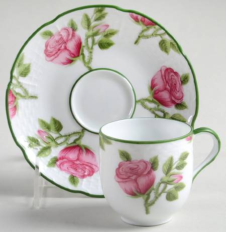 Villandry (Legumes Fleurs Fruits Vegetables) Flat Demitasse Cup & Saucer Set