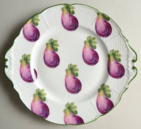Villandry (Legumes Fleurs Fruits Vegetables) Handled Cake Plate