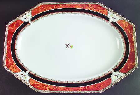 Hadrien Brown (Brique) 17" Oval Serving Platter