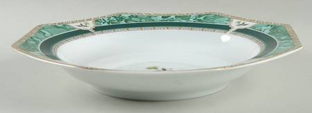 Hadrien Green Rim Soup Bowl