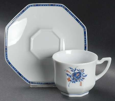 Vieux Rouen Flat Cup & Saucer Set