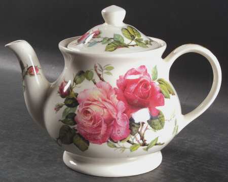 English Rose Teapot & Lid