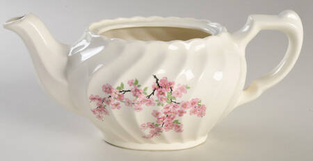 Apple Blossom Pink Teapot No Lid