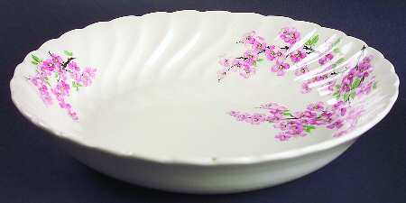 Apple Blossom Pink 9" Round Vegetable Bowl