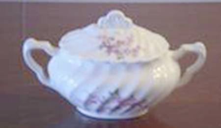 Apple Blossom Pink Sugar Bowl & Lid