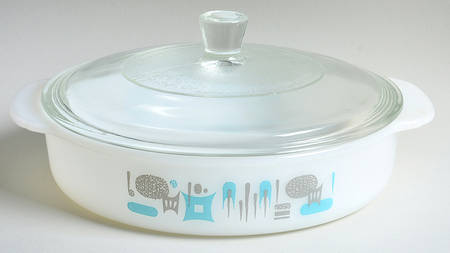 Blue Heaven 2 Quart Glassware Casserole with Lid