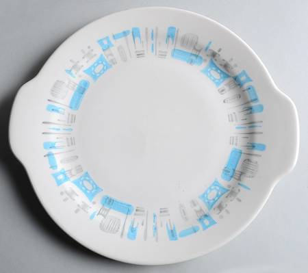 Blue Heaven Handled Cake Plate
