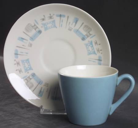 Blue Heaven Flat Cup & Saucer Set
