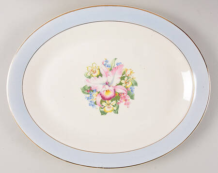 Blue Orchid 12" Oval Serving Platter