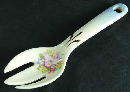 Blue Orchid Salad Serving Fork, Solid Piece