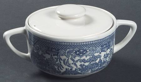 Blue Willow Sugar Bowl & Lid