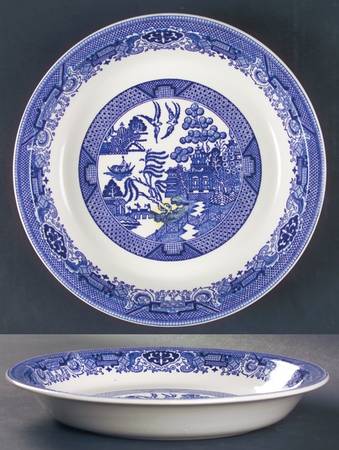 Blue Willow 10" Pie Baking Plate