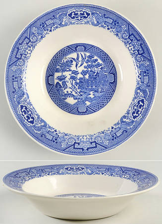 Blue Willow 9" Round Vegetable Bowl