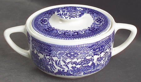 Blue Willow Sugar Bowl & Lid