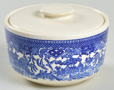 Blue Willow Sugar Bowl & Lid