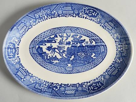 Blue Willow 11" Oval Serving Platter