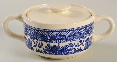 Blue Willow Sugar Bowl & Lid