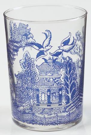 Blue Willow 8 Oz Glassware Tumbler
