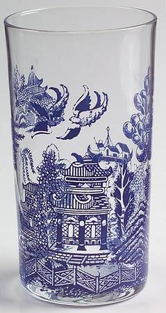 Blue Willow 10 Oz Glassware Tumbler