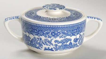 Blue Willow Sugar Bowl & Lid