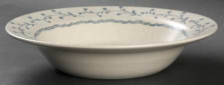 Country Charm Blue Large Rim Soup Bowl