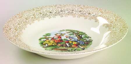 Colonial Gold Rim Soup Bowl