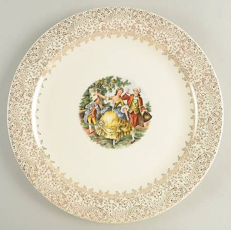 Colonial Gold 12" Chop Plate (Round Platter)