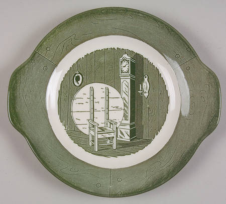 Colonial Homestead Green Underplate for Round Gravy Boat