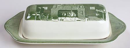 Colonial Homestead Green 1/4 Lb Covered Butter