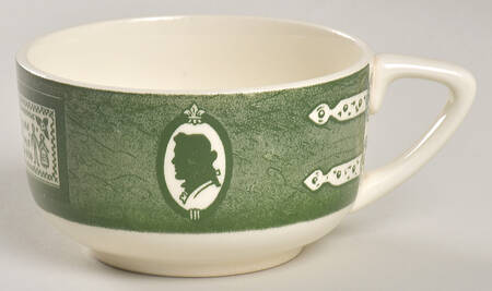 Colonial Homestead Green Flat Cup