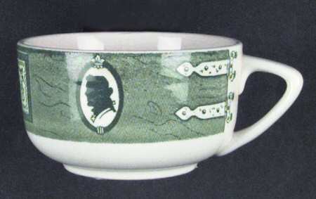 Colonial Homestead Green Flat Cup