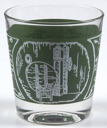 Colonial Homestead Green 6 Oz Glassware Old Fashioned