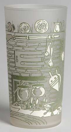 Colonial Homestead Green 12 Oz Glassware Tumbler