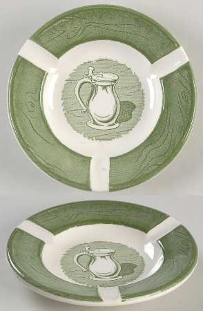 Colonial Homestead Green Small Ashtray