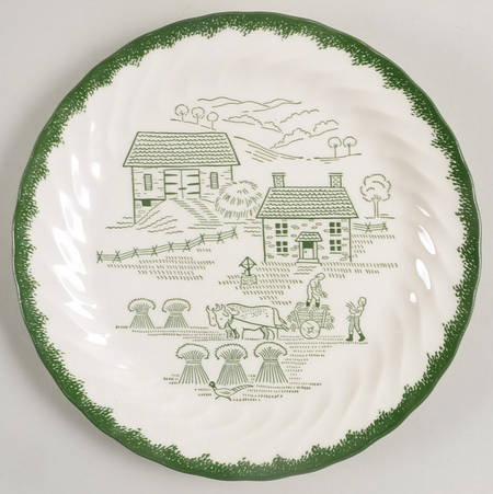 Countryside (Spring, Swirled Edge) Salad Plate