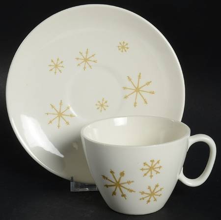 Crystal Flat Cup & Saucer Set