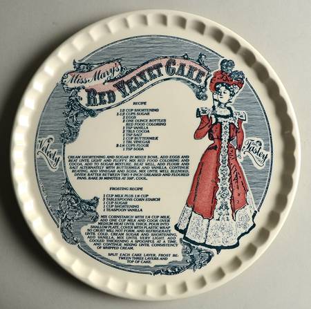 Currier and Ives Blue Cake Plate