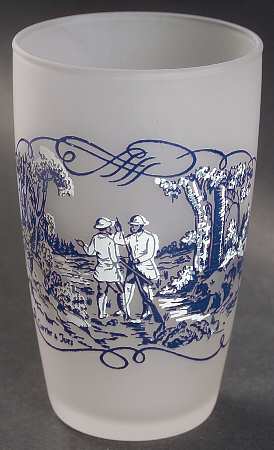 Currier and Ives Blue 4 Oz Glassware Juice
