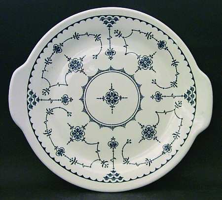 Delft Modern Blue Handled Cake Plate