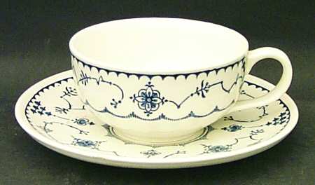 Delft Modern Blue Flat Cup & Saucer Set