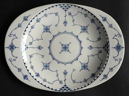 Delft Modern Blue 11" Oval Serving Platter